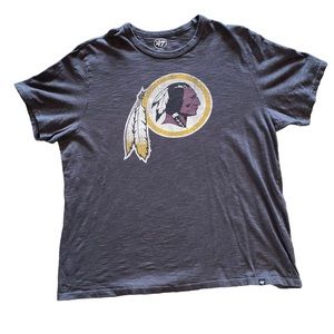 47 Brand Grey Washington Redskins Men’s Short Sleeve T-shirt Size XXL